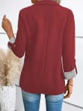 Plus Size Solid Color Casual Blazer Coats GYWO-9907