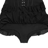 V Neck See Through Mesh Mini Dress BY-7685