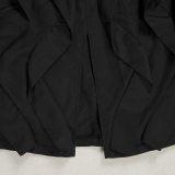 Solid Color Patchwork Ruched Long Skirts NY-3888