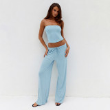 Casual Solid Color Two Piece Pants Set GSZM-D26ST119