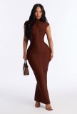 Solid Color Tight Maxi Dress GKYS-2950