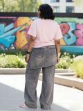 Plus Size Irregular Holes Straight Jeans GYLN-4841