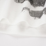 Star Print Off Shoulder T Shirts GPKJ-MR48585