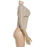 Deep V Neck Backless Tops DLSF-K6L05067A