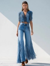 Tassel Straight Jeans YRST-D018