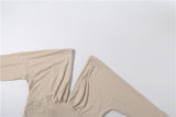 Deep V Neck Backless Tops DLSF-K6L05067A