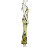 Halterneck Tie Up Micro Flare Jumpsuit XEF-K6Q07227A