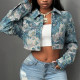 Print Long Sleeve Cardigan Jackets GFRT-42286TBG