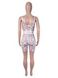 Print Sling Top Two Piece Short Set SHD-8104