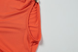 Sleeveless Solid Color Ruched Maxi Dress GWSD-ZD250717