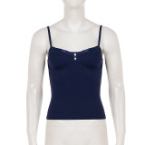 V Neck Solid Color Tank Tops GPKJ-MR48940