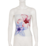 Print Contrast Color Tube Tops GPKJ-MR48953