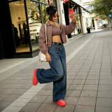 Casual Denim Loose Wide Leg Jeans GYLN-5617