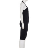 Halterneck Solid Color Backless Jumpsuit GPKJ-MR45320