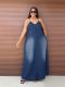 Plus Size Casual Sling Loose Denim Maxi Dress GYLN-0615