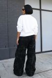 Plus Size Fashion Ruched Washed Loose Jeans GYLN-5159