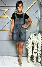 Casual Loose Denim Romper GYLN-5638