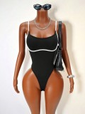 Solid Color Backless One Piece Swimsuit GHYX-TXY5335