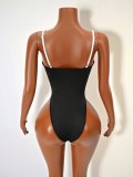 Solid Color Backless One Piece Swimsuit GHYX-TXY5335