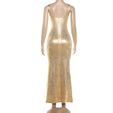 Sexy Slim Sling Maxi Dress XEF-K6D07105A