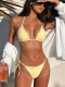 Sexy Solid Color Tie Up Bikinis Swimsuit CSYZ-G676KY
