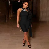 Solid Color Backless Seventh Jumpsuit MXBF-J26JP136