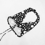 Sleeveless Halterneck Polka Dots Print Short Suit GDSF-J26ST156