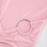 Solid Color Backless Seventh Jumpsuit MXBF-J26JP136