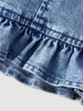 Casual Zipper Denim Sling Tops GYXN-37131