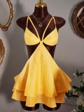 Sexy Tie Up Backless Mini Dress GXIY-K26L2279