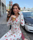 VIP1 Cherry Print Long Sleeve Two PIece Pant Set YWXS-K26L2501
