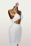 Halterneck Hollow Out Backless Mini Dress(Without Chain) GXIY-K26L2300