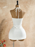Halterneck Hollow Out Backless Mini Dress(Without Chain) GXIY-K26L2300