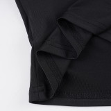 Solid Color Tank Tops Fifth Pants 2 Piece Set GPKJ-MR43851