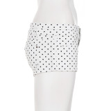 Polka Dots Print Denim Shorts GPKJ-MR48798