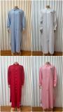 VIP1 Solid Color Long Sleeve Split Shirt Dress GMYU-11324