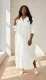 VIP1 Solid Color Long Sleeve Split Shirt Dress GMYU-11324