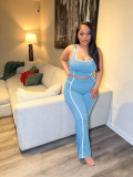 Sleeveless Sport Tank Tops Two Piece Pants Set SFY-871