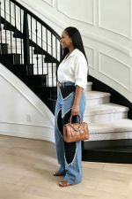 Plus Size Color Block Patchwork Heart Jeans GYLN-9642
