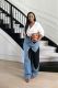 Plus Size Color Block Patchwork Heart Jeans GYLN-9642