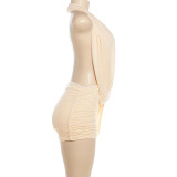 Halterneck Sleeveless Backless Mini Dress GZJQ-K6D07451A