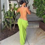 Sexy Backless Solid Color Maxi Dress GZJQ-K6D07649A