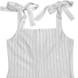 Solid Color Stripe Sling Loose Jumpsuit BY-7698