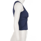 Solid Color Sleeveless Tank Tops GPKJ-MR48196