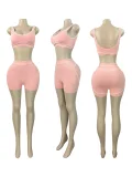 Contrast Color Sleeveless Tank Top Two Piece Set CH-26082