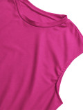 Solid Color Sleeveless Tops Two Piece Shorts Set HNIF-MC035