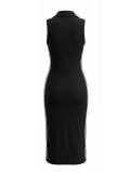 Sleeveless Stripe Patchwork Maxi Dress HNIF-YY044