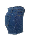 Fashion Washed Hot Drill Holes Denim Short LSD-2816