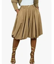 Press Pleated Loose Wide Leg Seventh Pants LSD-2841