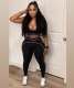 VIP1 Print Sleeveless Yoga Sport Pants Suit GKLZ-6356